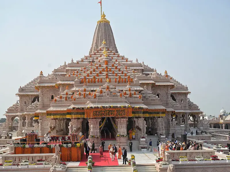 Shri Ram Mandir front view in Ayodhya