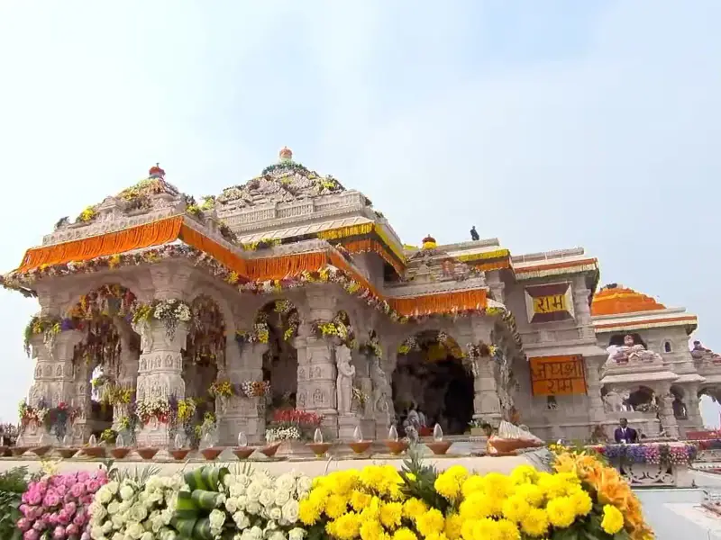 Wide view of Shri Ram Mandir in Ayodhya