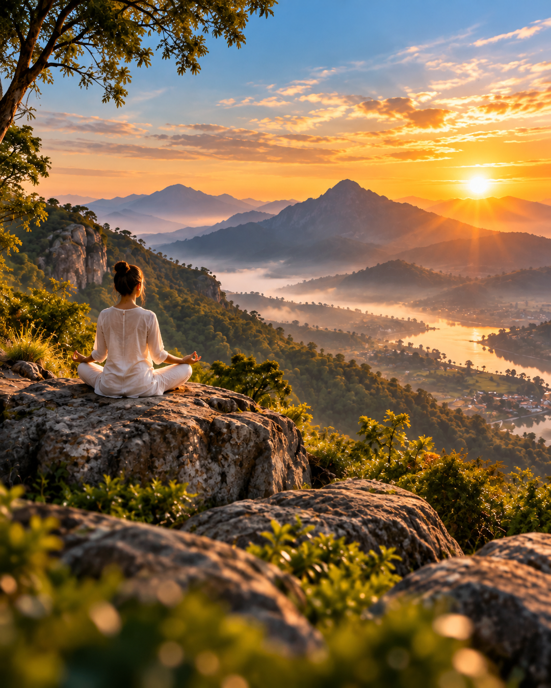 Peaceful forest wellness retreat